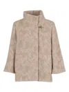 Fay Structured Herringbone Cape In Blue