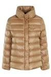 Fay Hook And Loop Cap Down Jacket In Brown
