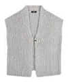 Fay Hook-closure Mohair Waistcoat In Gray