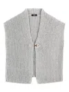 Fay Hook-closure Mohair Waistcoat In Gray