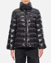 Fay Glossy Quilted Down Coat With Structured Collar In Black