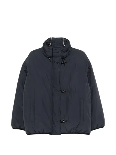 Fay Hook-fastening Puffer Jacket In Blue