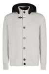 Fay Double Front Layered Jacket In White