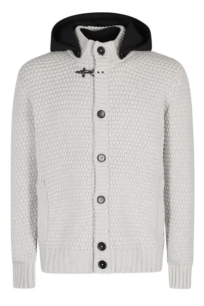 Fay Ice-colored Cardigan In White