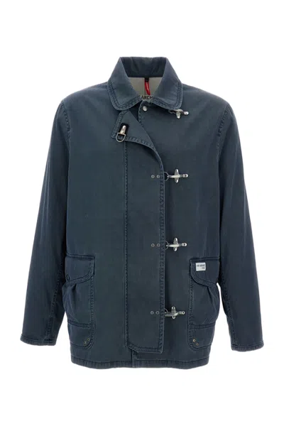 Fay Iconic 4 Ganci Resinated Cotton Twill Jacket In Multi