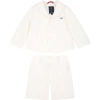 FAY IVORY SUIT FOR BABY BOY WITH LOGO