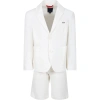 FAY IVORY SUIT FOR BOY WITH LOGO