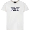 FAY IVORY T-SHIRT FOR BOY WITH LOGO