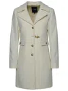 Fay Ivory Virgin Wool Blend Coat In Beige