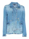 Fay Light Wash Denim Jacket With Vintage Appeal In Blue