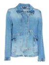 Fay Light Wash Denim Jacket With Vintage Appeal In Blue