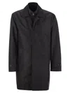 Fay Morning Waterproof Coat With High Collar In Baltic