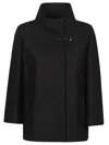 Fay Jacket With Front Pockets And High Collar In Black