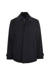 Fay Morning Short Double-breasted Front Jacket In Black