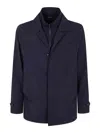 Fay Dark Navy Minimalist Jacket In Blue