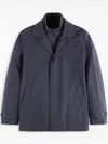 Fay Black Giacconi Jacket With Modern Fit In Blue