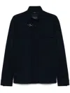 Fay Blue Jacket In Wool With Hook And Pockets In Blue