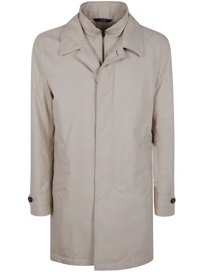 Fay Easy Morning Double Front Peacoat In Gray