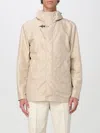 Fay Sand Technical Poplin Short Parka In Beige