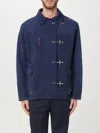 Fay Relaxed-fit Jacket With Button-up Front In Blue