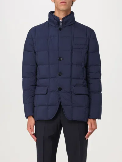 Fay Double-front Quilted Jacket With Water-repellent Finish In Blue
