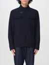 Fay Stretch Cotton And Wool Short Field Jacket Jackets Blue In Blue