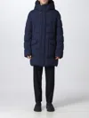 Fay Hooded Padded Coat In Blue