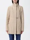Fay Virginia Coat Stand-up Collar In Beige