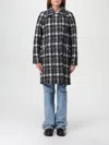 Fay Black Cotton Blend Coat Woman In Schwarz