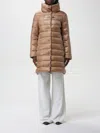 Fay Long Down Jacket With Hook In Camel