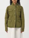 Fay Cotton And Linen Sahariana In Military