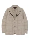 Fay Quilted Grey Jacket With Structured Silhouette In Gray