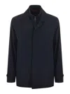 Fay Dark Navy Minimalist Jacket In Blue