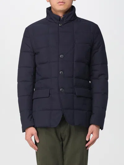 Fay Double-front Quilted Jacket With Water-repellent Finish In Blue