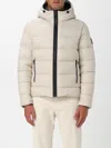 Fay Double-front Down Jacket In Calendered Poplin In Neutral