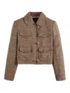 Fay Checked Jacket In Nude