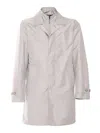 Fay Double-breasted Coat With Classic Collar In Gray