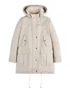 Fay Wool And Cashmere Parka In White