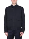 Fay Casual Jacket With Hook Closure In Blue