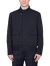 Fay Casual Jacket With Hook Closure In Blue