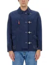 Fay Relaxed-fit Jacket With Button-up Front In Blue