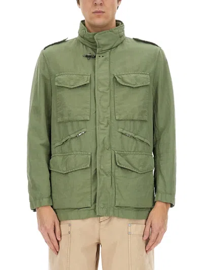 Fay Jacket With Pockets In Green
