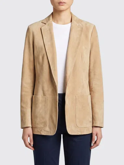 Fay Jacket Woman Color Beige In Brown