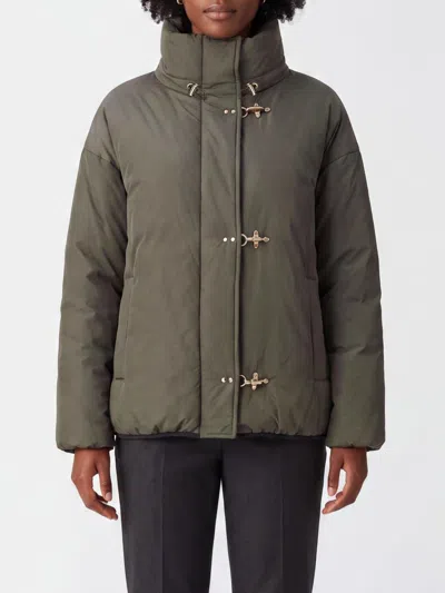 Fay Jacket Woman Color Green In Black
