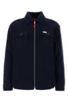 Fay Jacket Wool Blend Buttoned Cuffs In Blue