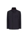 Fay Hooded Jacket With Adjustable Neck Strap