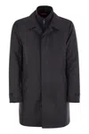 Fay Blue Nylon Morning Raincoat