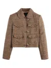 Fay Checked Jacket In Brown