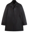 Fay Morning Coat In Technical Poplin In Black