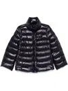 Fay Navy Blue Padded Quilted Jacket In Black